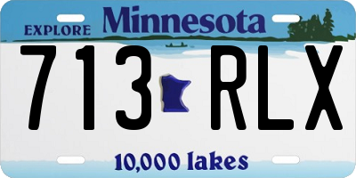 MN license plate 713RLX