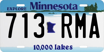 MN license plate 713RMA