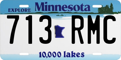 MN license plate 713RMC