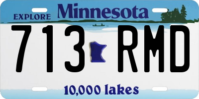 MN license plate 713RMD