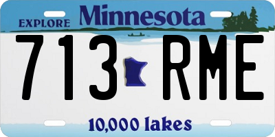 MN license plate 713RME