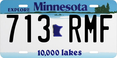 MN license plate 713RMF