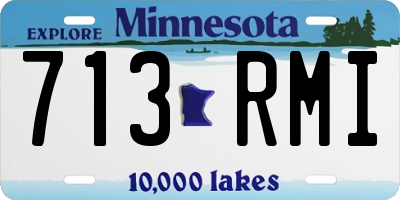 MN license plate 713RMI