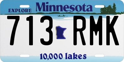 MN license plate 713RMK