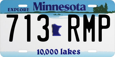 MN license plate 713RMP