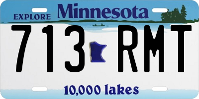 MN license plate 713RMT