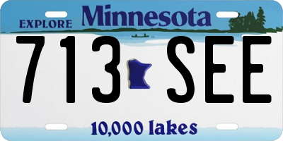 MN license plate 713SEE
