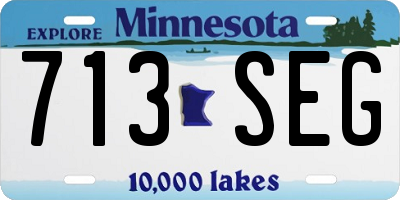 MN license plate 713SEG