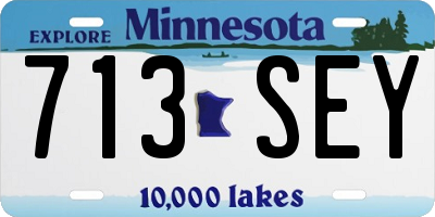 MN license plate 713SEY