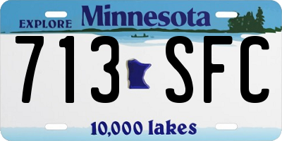 MN license plate 713SFC
