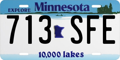 MN license plate 713SFE