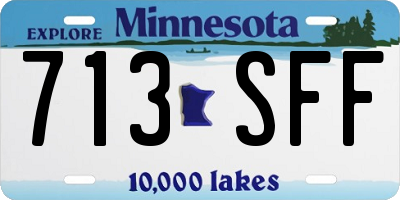MN license plate 713SFF