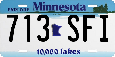 MN license plate 713SFI