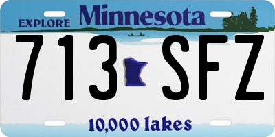 MN license plate 713SFZ