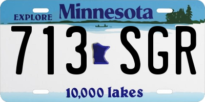MN license plate 713SGR