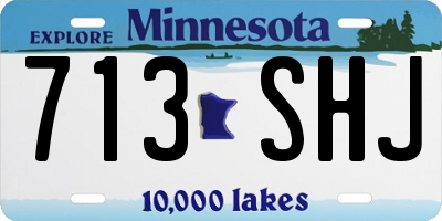 MN license plate 713SHJ