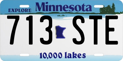 MN license plate 713STE