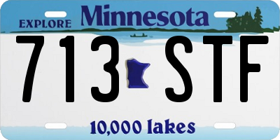 MN license plate 713STF