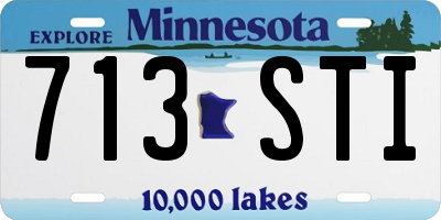 MN license plate 713STI