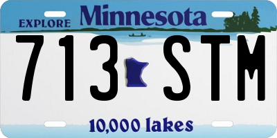 MN license plate 713STM