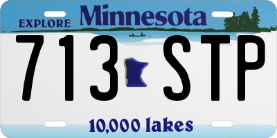 MN license plate 713STP