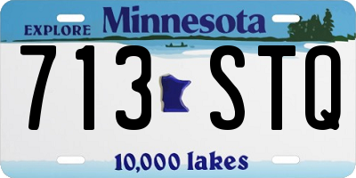 MN license plate 713STQ
