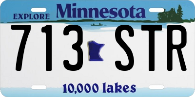 MN license plate 713STR
