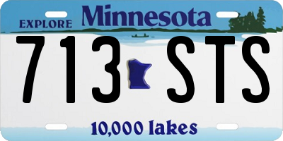 MN license plate 713STS