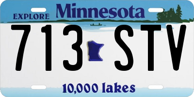 MN license plate 713STV