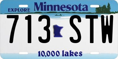 MN license plate 713STW