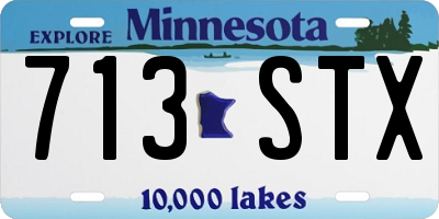 MN license plate 713STX