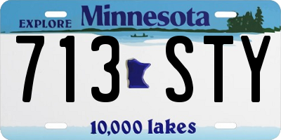MN license plate 713STY