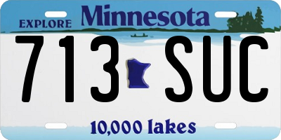 MN license plate 713SUC