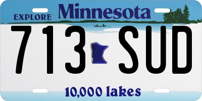 MN license plate 713SUD