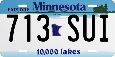MN license plate 713SUI
