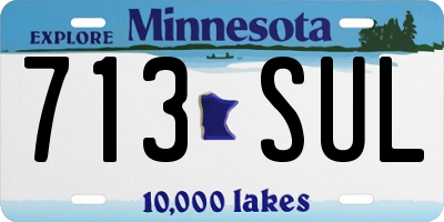 MN license plate 713SUL