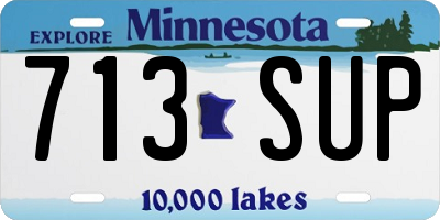 MN license plate 713SUP