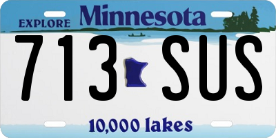 MN license plate 713SUS