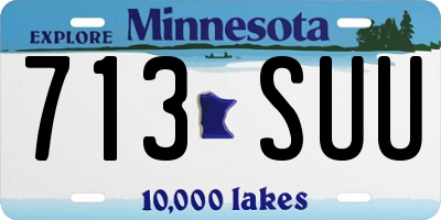 MN license plate 713SUU