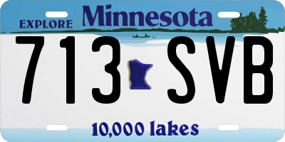 MN license plate 713SVB