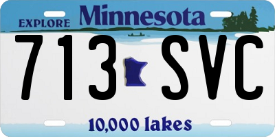 MN license plate 713SVC