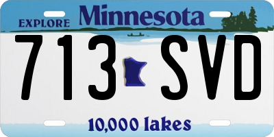 MN license plate 713SVD