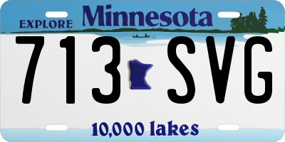 MN license plate 713SVG