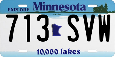 MN license plate 713SVW