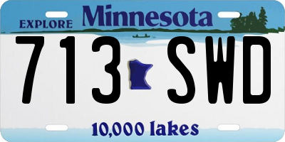 MN license plate 713SWD