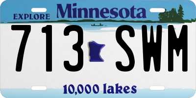 MN license plate 713SWM