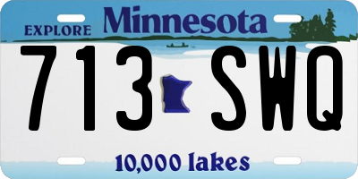 MN license plate 713SWQ