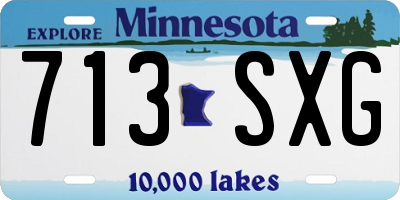 MN license plate 713SXG