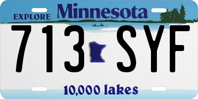 MN license plate 713SYF