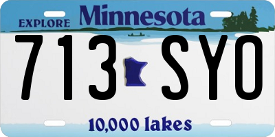 MN license plate 713SYO